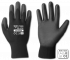 Rękawice ochronne PURE BLACK poliuretan, rozmiar 8